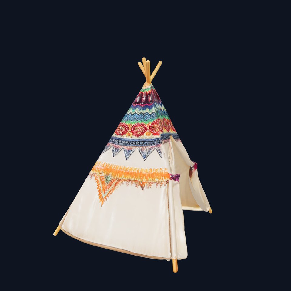 Colorful Teepee Tent Model Pack
